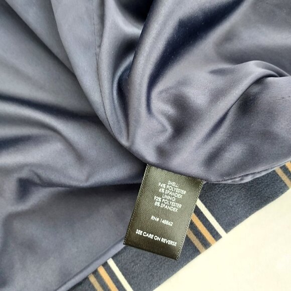 Torrid Plus Size 6X Blue Stripe Crepe Cut Away Blazer NWT - Picture 5 of 12